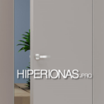 Hiper-0 ECO Nematomos vidaus durys standartinio atydarimo_ gruntuotos_ pilnavidurės