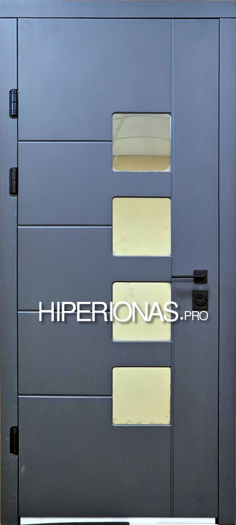 Lauko durys Hiper- MS128ST-GR su stiklu grafitas