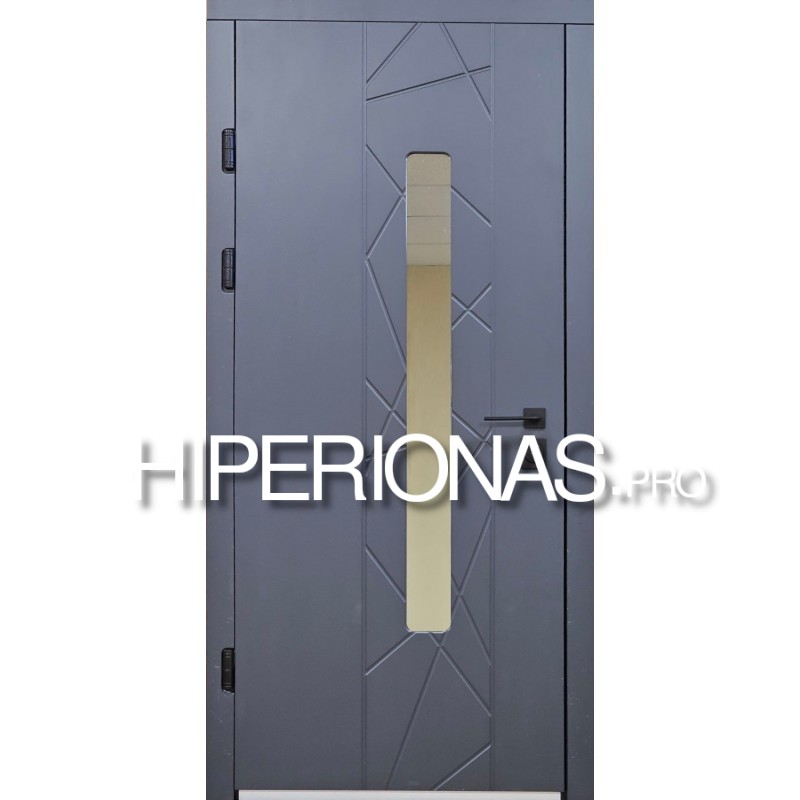 Lauko durys Hiper-MS129ST-GR su stiklu grafitas
